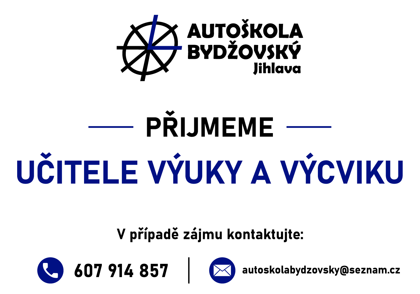 Přijmeme instruktora autoškoly